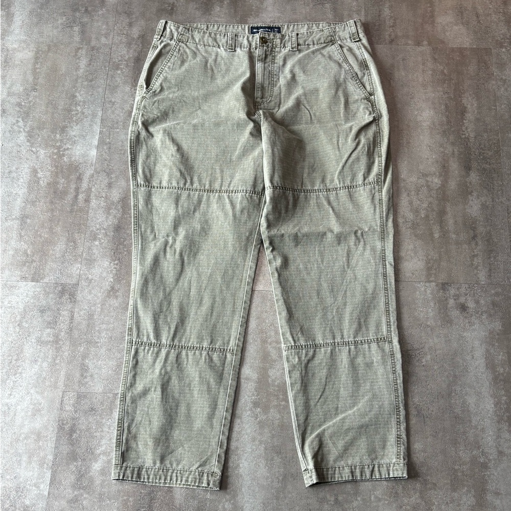 Abercrombie and Fitch Double Knee Loose Fit Pants Men’s 36x32 Green Military